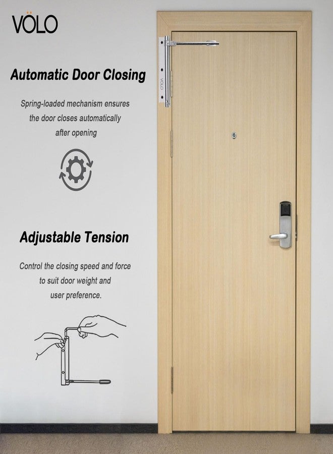 Volo Spring Door Closer for Residential/Commercial Purposes, for 35kg Light Weight PVC/Aluminium Doors, Converts Hinged Door to Automatic Self-Closing Door, Spring Door Closer (1) - Image 3